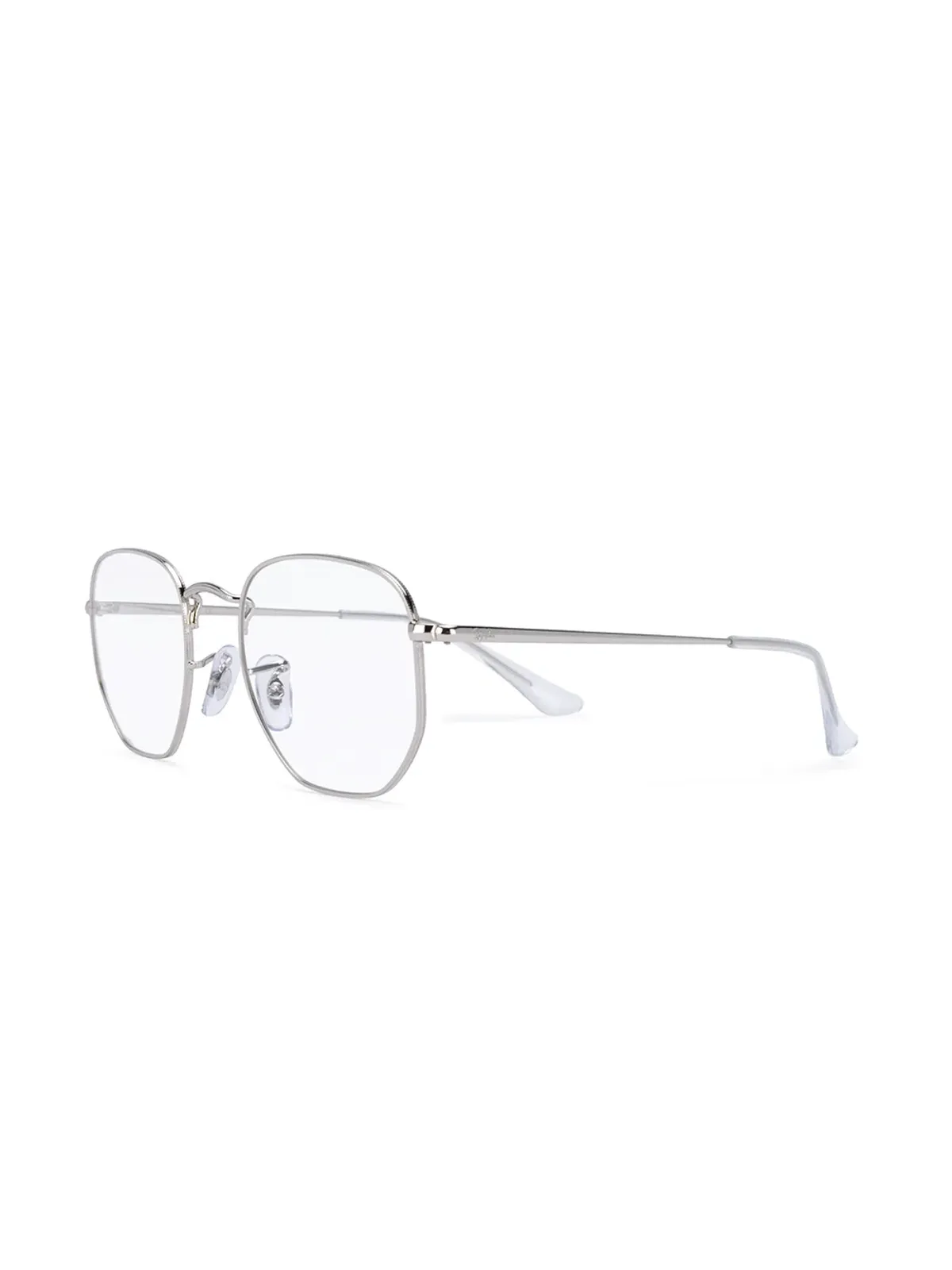 Ray-Ban 角ばったメガネ（メタリック） - 画像2