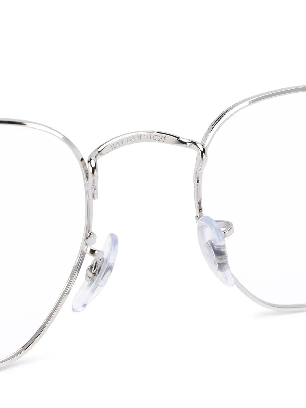 Ray-Ban 角ばったメガネ（メタリック） - 画像3