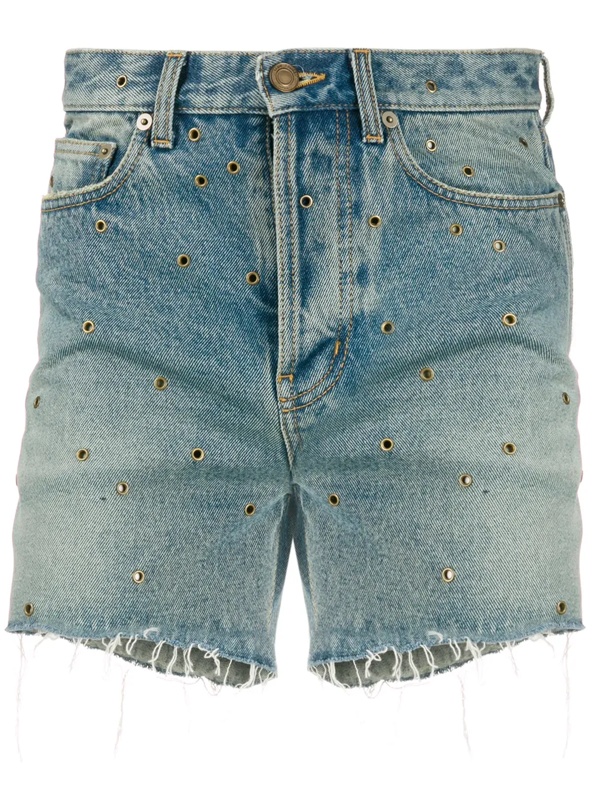 Saint Laurent アイレットデニムショーツ - ブルー - 画像1
