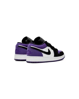 Jordan Kids エア ジョーダン 1 ロー Court Purple キッズ用スニーカー - サムネイル3