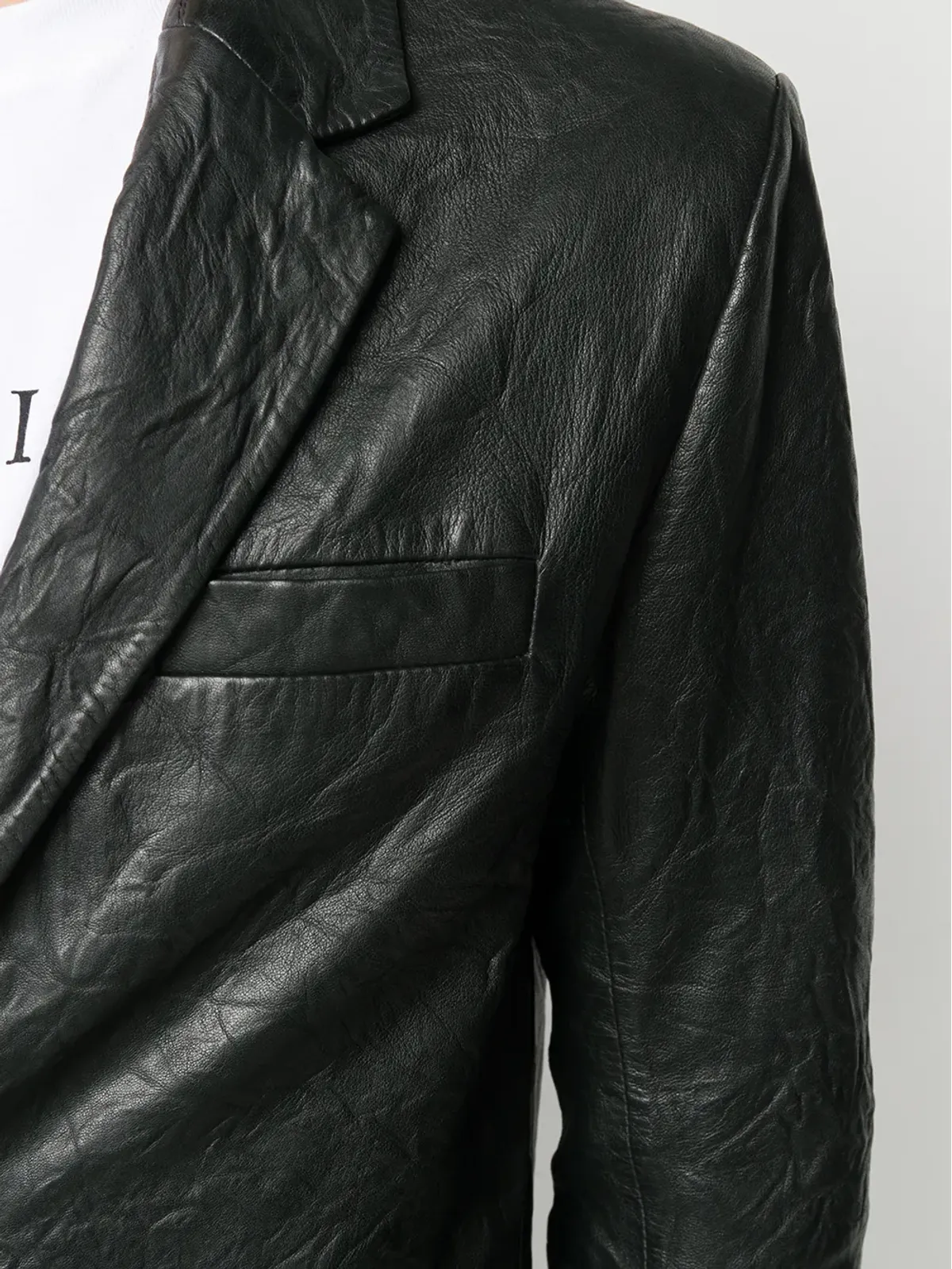 Zadig&Voltaire ブラックのクリンクル加工ブレザー - 画像5