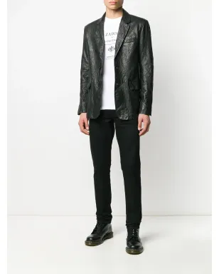 Zadig&Voltaire ブラックのクリンクル加工ブレザー - サムネイル2