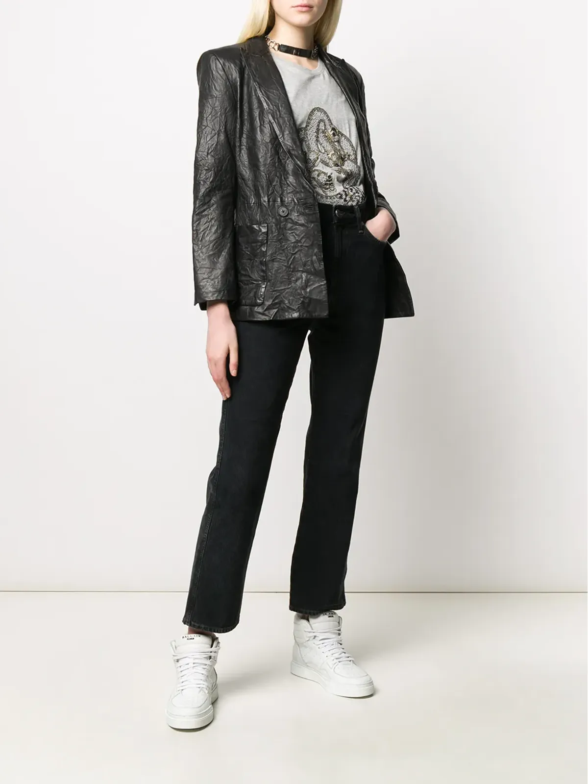 Zadig&Voltaire Visko ダブルブレストブレザー ブラック - 画像2