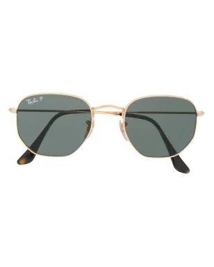 Ray-Ban 六角形フレーム偏光サングラス - ゴールド - サムネイル1