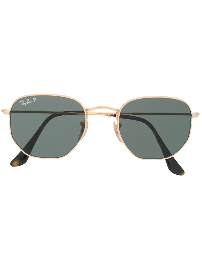 Ray-Ban Ray-Ban 六角形フレーム偏光サングラス - ゴールドの商品画像