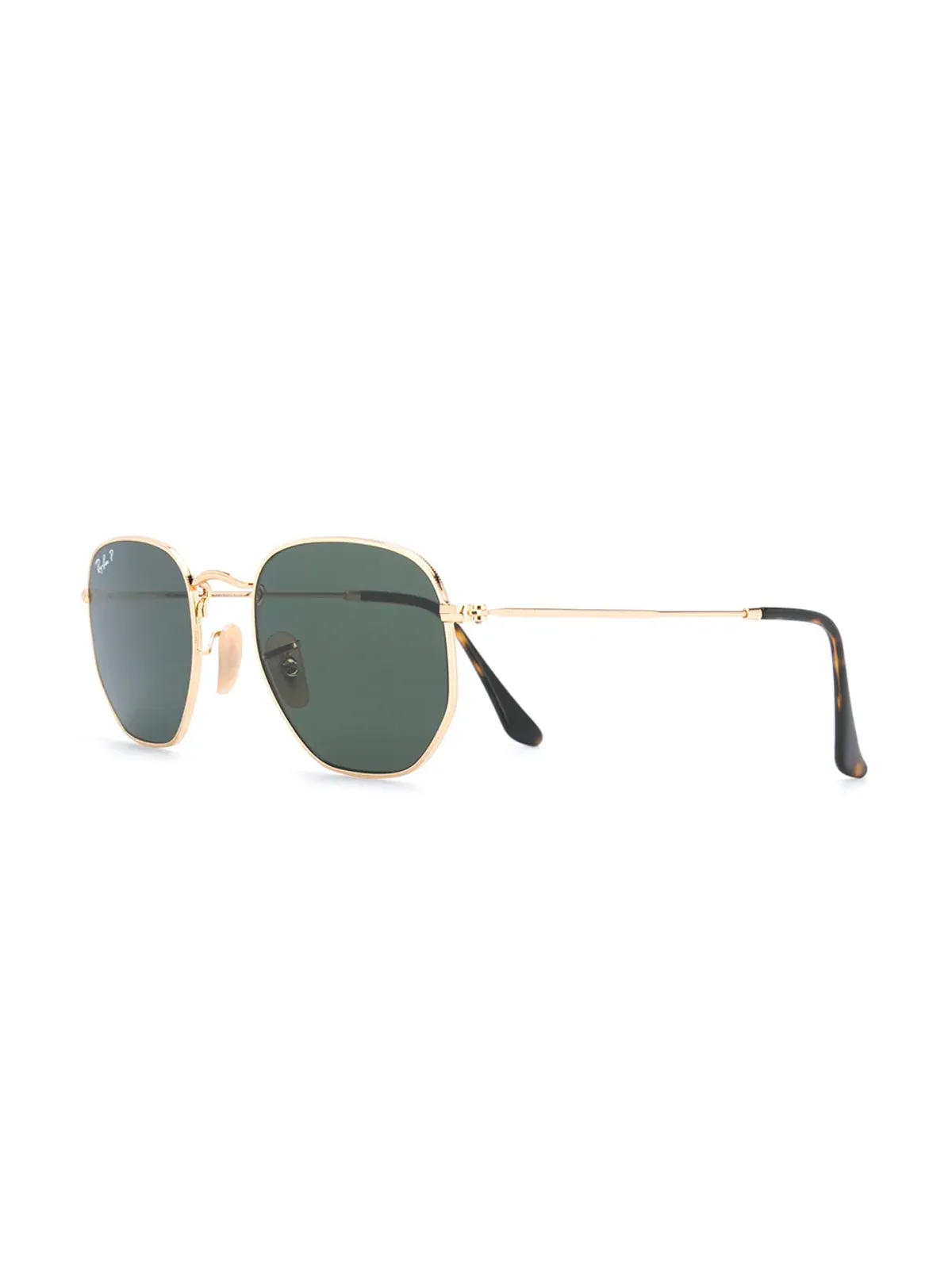 Ray-Ban 六角形フレーム偏光サングラス - ゴールド - 画像2