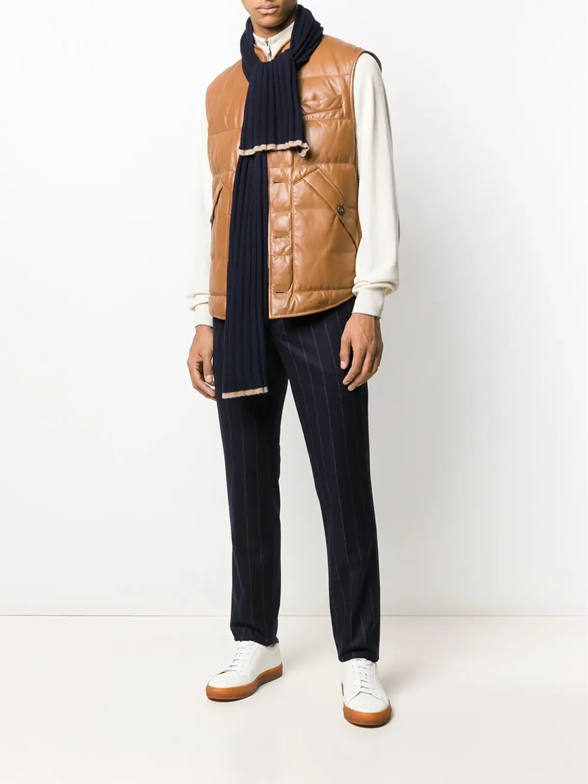 Brunello Cucinelli リブ編みスカーフ - 画像2