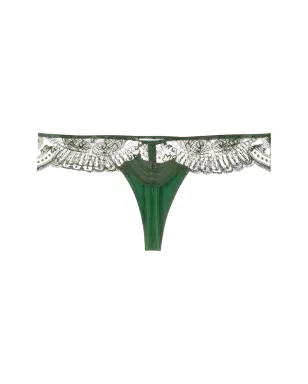 I.D. Sarrieri 刺繍入りチュール Tバック - Green - サムネイル2
