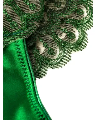 I.D. Sarrieri 刺繍入りチュール Tバック - Green - サムネイル3