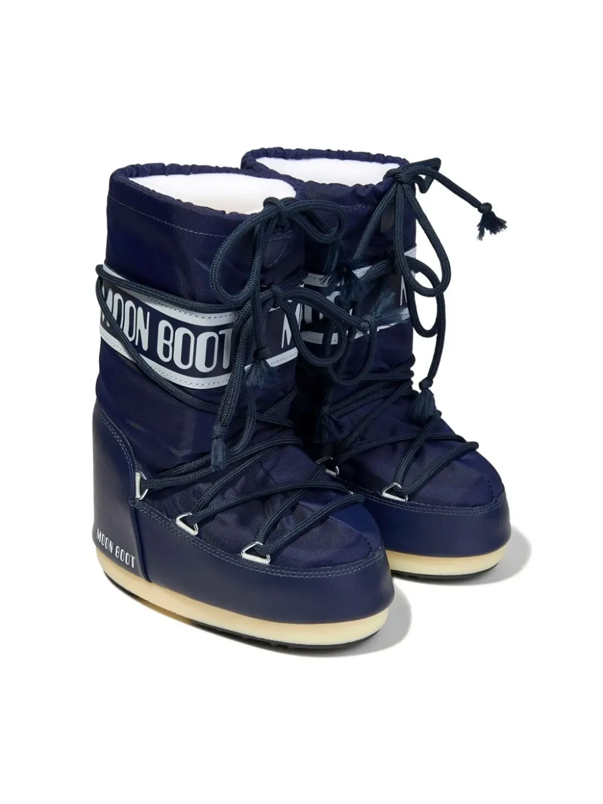 Moon Boot Kids ロゴ入りレースアップスノーブーツ ブルー - 画像2