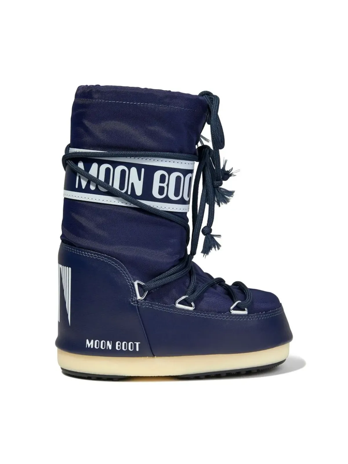 Moon Boot Kids ロゴ入りレースアップスノーブーツ ブルー - 画像4