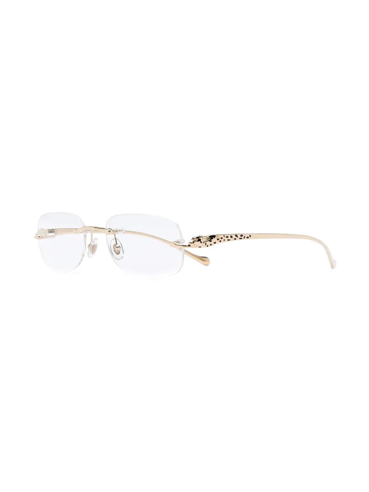 Cartier Eyewear Panthère レクタンギュラーフレーム眼鏡 - 画像2