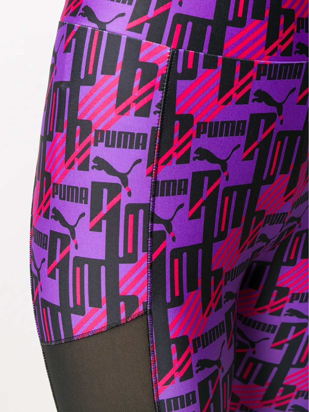 PUMA プリント メッシュパネル レギンス - パープル - 画像5