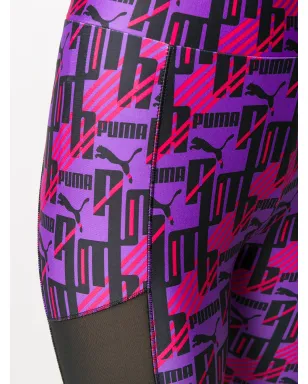 PUMA プリント メッシュパネル レギンス - パープル - サムネイル5