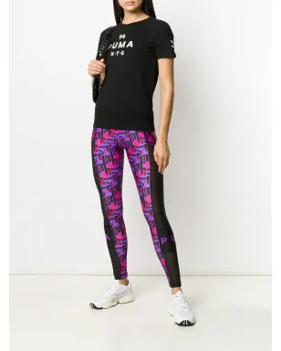 PUMA プリント メッシュパネル レギンス - パープル - サムネイル2