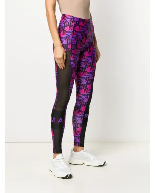 PUMA プリント メッシュパネル レギンス - パープル - サムネイル3