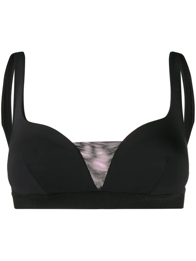 Stella McCartney Stella McCartney プランジスタイルビキニトップ - ブラックの商品画像