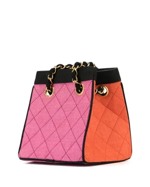 CHANEL Pre-Owned 1990年製 キルティング トート オレンジ - サムネイル3