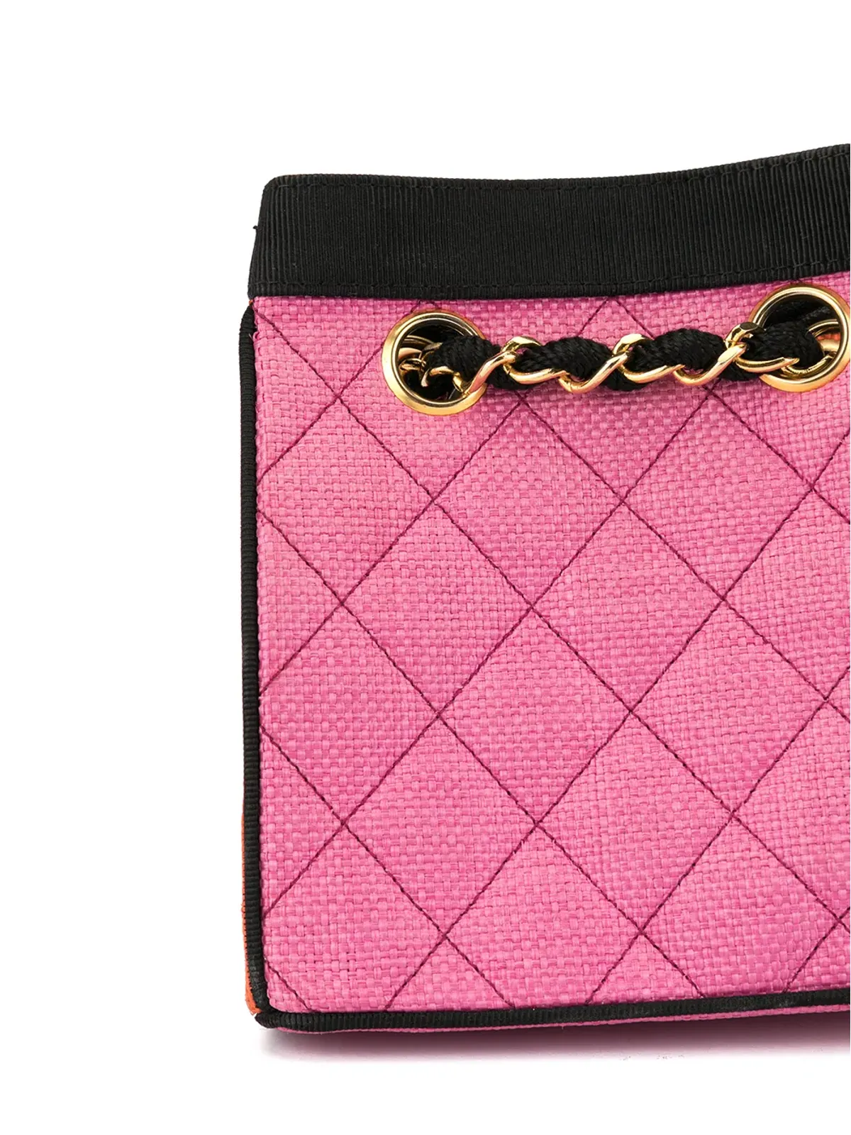 CHANEL Pre-Owned 1990年製 キルティング トート オレンジ - 画像4