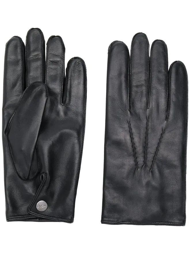 N.Peal N.Peal 007 レザー＆カシミアライニング グローブ - ブラックの商品画像