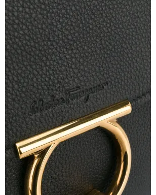 Ferragamo ガンチーニ トップハンドルバッグ ブラック - サムネイル4