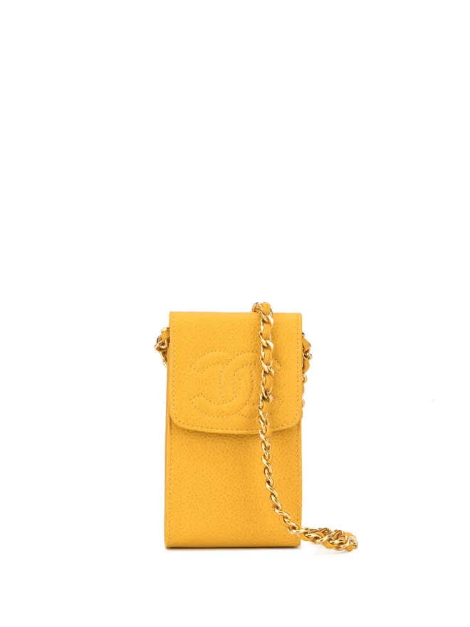 CHANEL Pre-Owned CHANEL ビンテージ 1997 チェーンショルダーバッグ - イエローの商品画像