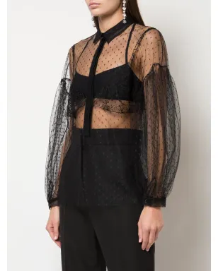 Giambattista Valli シアーレースシャツ - サムネイル3