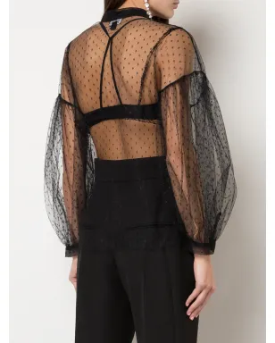Giambattista Valli シアーレースシャツ - サムネイル4