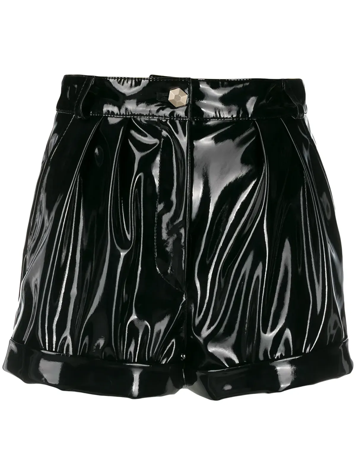 Philipp Plein コーティング加工のハイウエストショーツ - 画像1