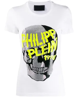 Philipp Plein スカル装飾の半袖Tシャツ ホワイト - サムネイル1