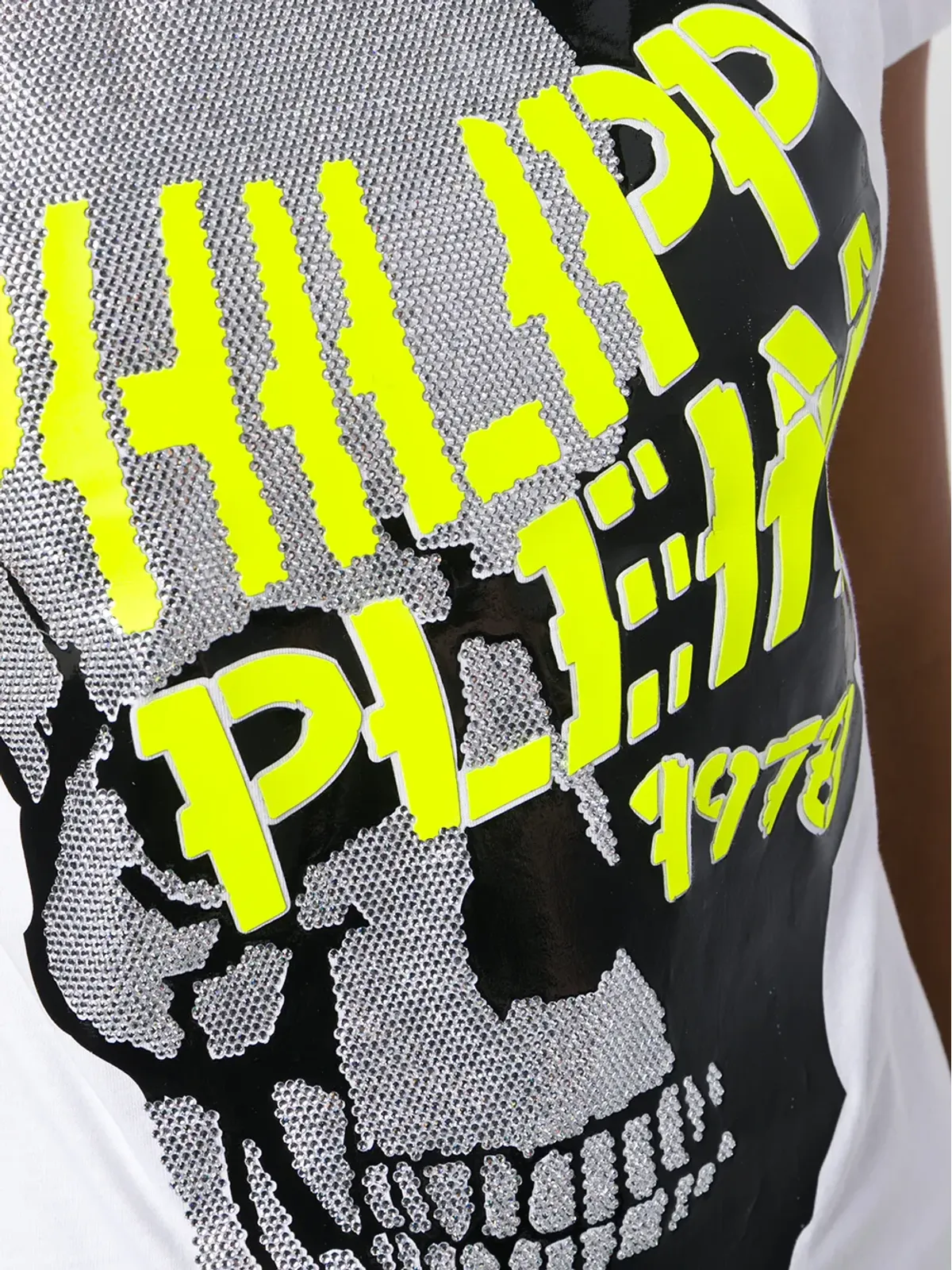 Philipp Plein スカル装飾の半袖Tシャツ ホワイト - 画像5