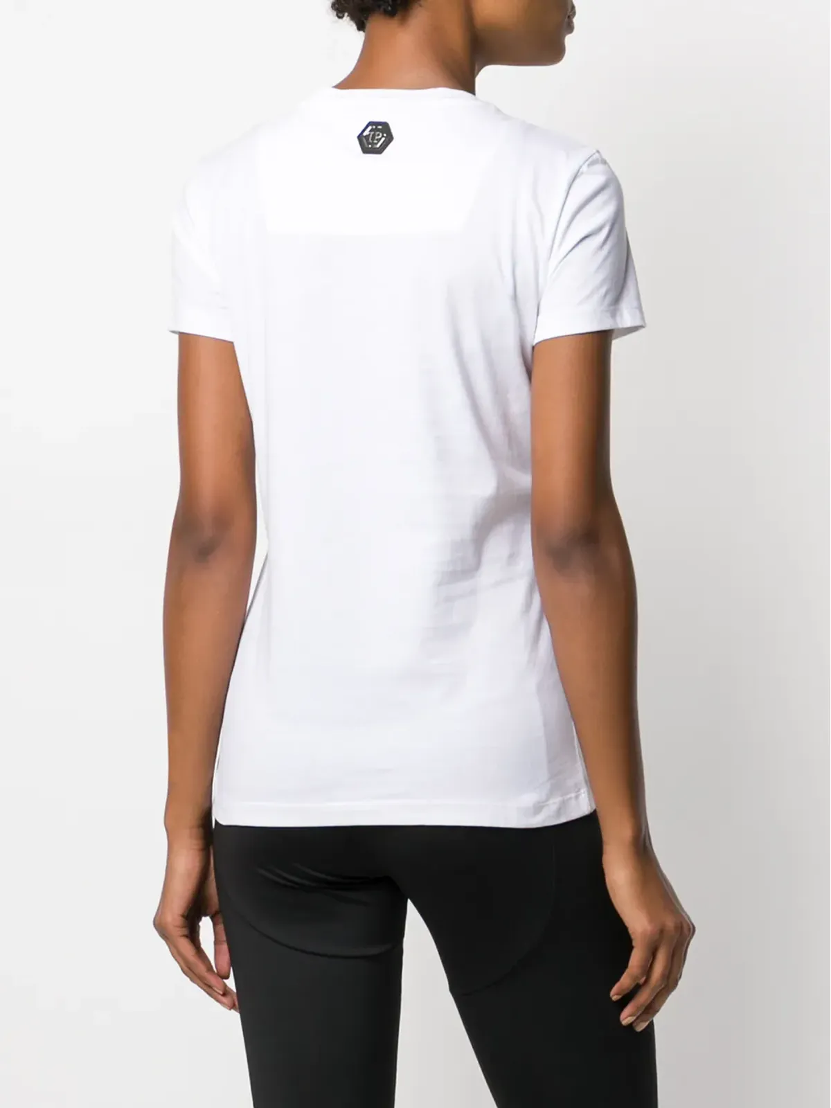 Philipp Plein スカル装飾の半袖Tシャツ ホワイト - 画像4