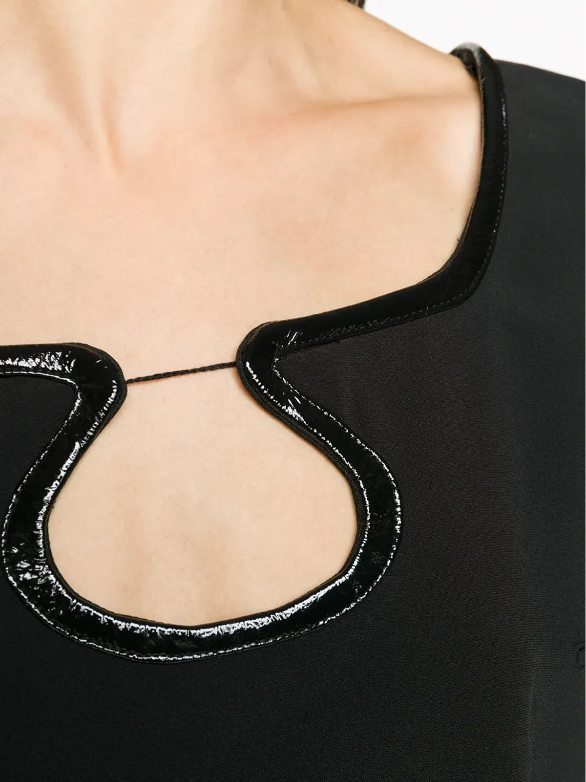 Courrèges カットアウトディテールショートドレス - ブラック - 画像5