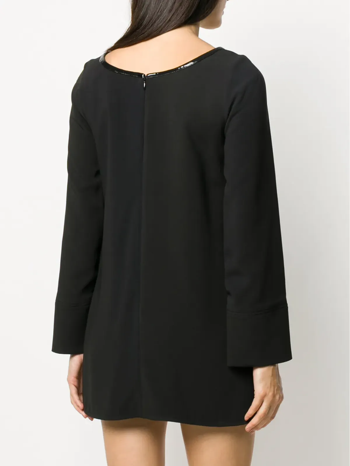 Courrèges カットアウトディテールショートドレス - ブラック - 画像4