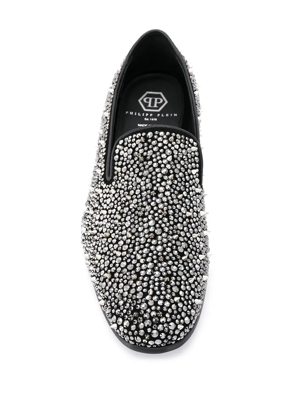 Philipp Plein ラインストーンスタッズ付きローファー - シルバー - 画像4