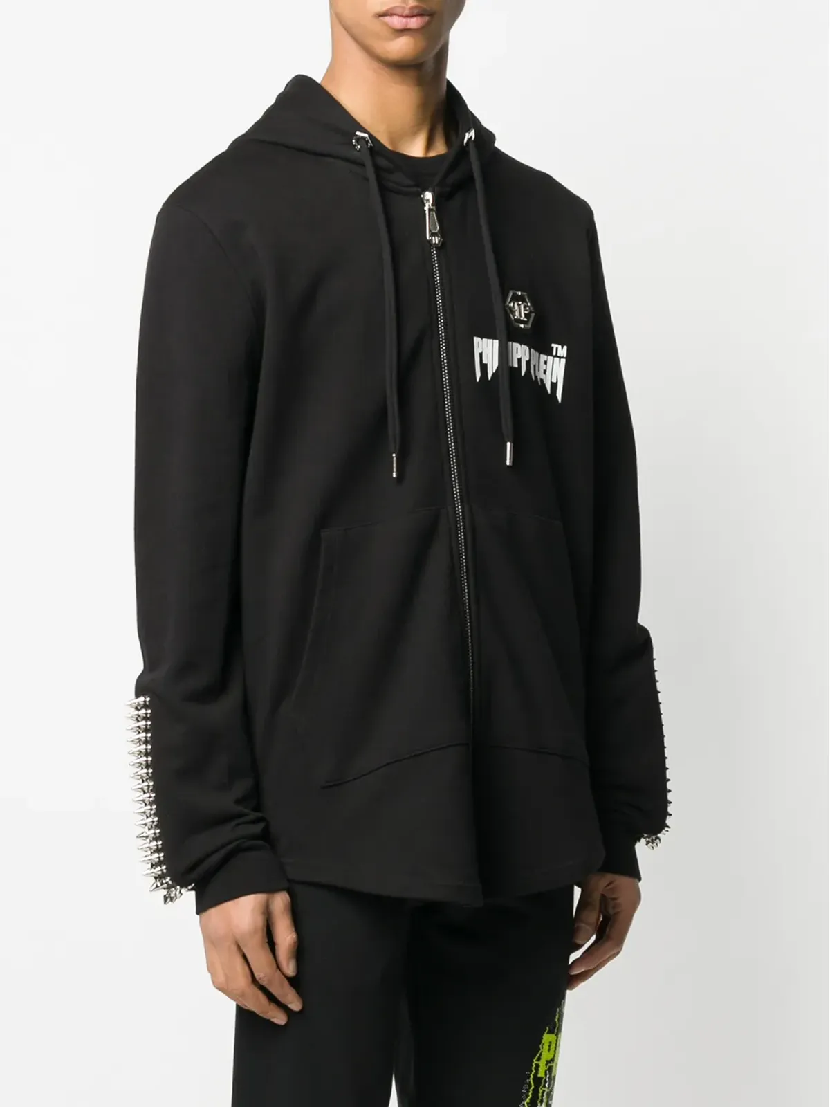 Philipp Plein スタッド付きジップフーディ - 画像3