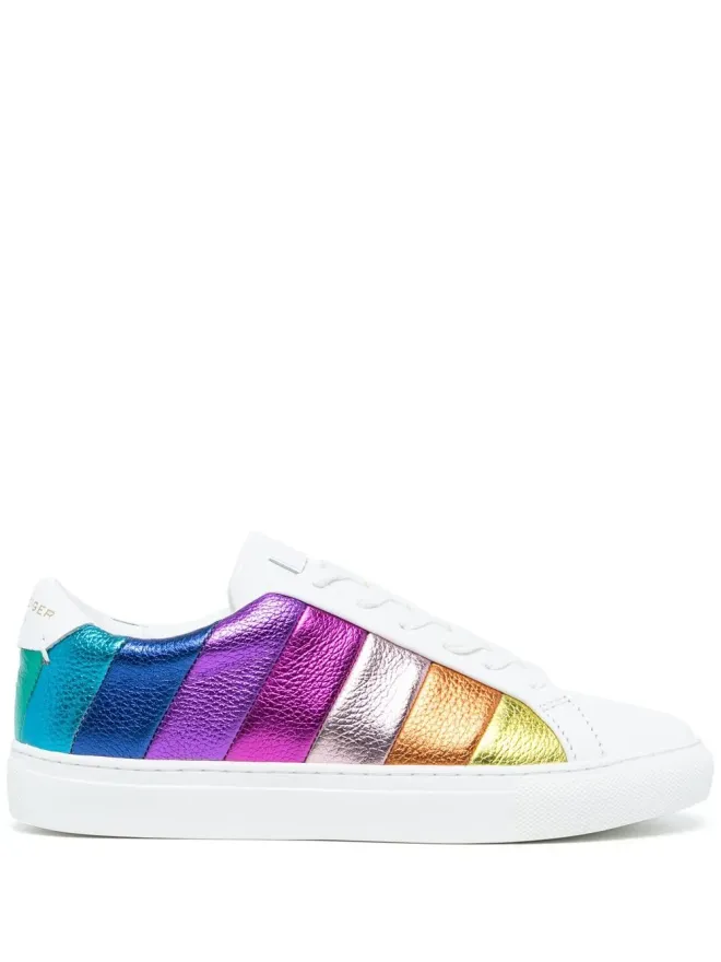 Kurt Geiger London Kurt Geiger London Lane rainbow-stripe ロー・トップスニーカーの商品画像