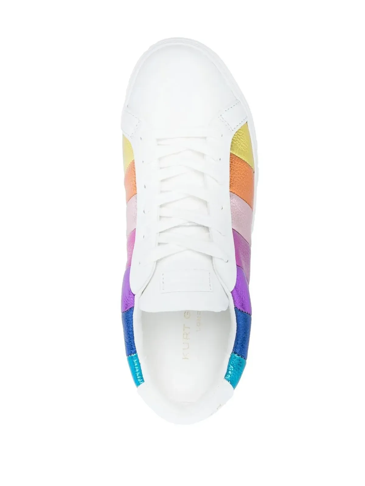 Kurt Geiger London Lane rainbow-stripe ロー・トップスニーカー - 画像4