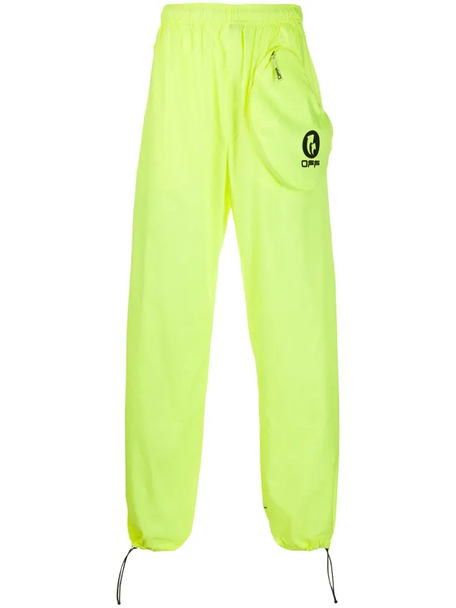 OFF-WHITE Off-White ロゴプリント トラックパンツ - イエローの商品画像