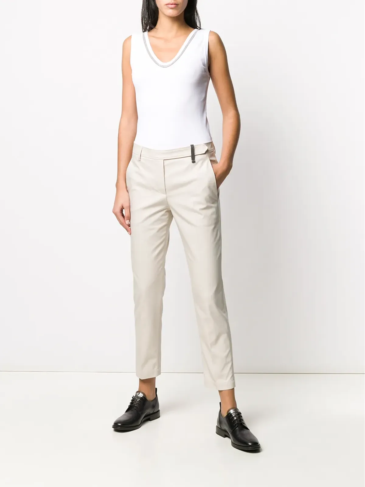 Brunello Cucinelli テーパード・シガレットパンツ - 画像2