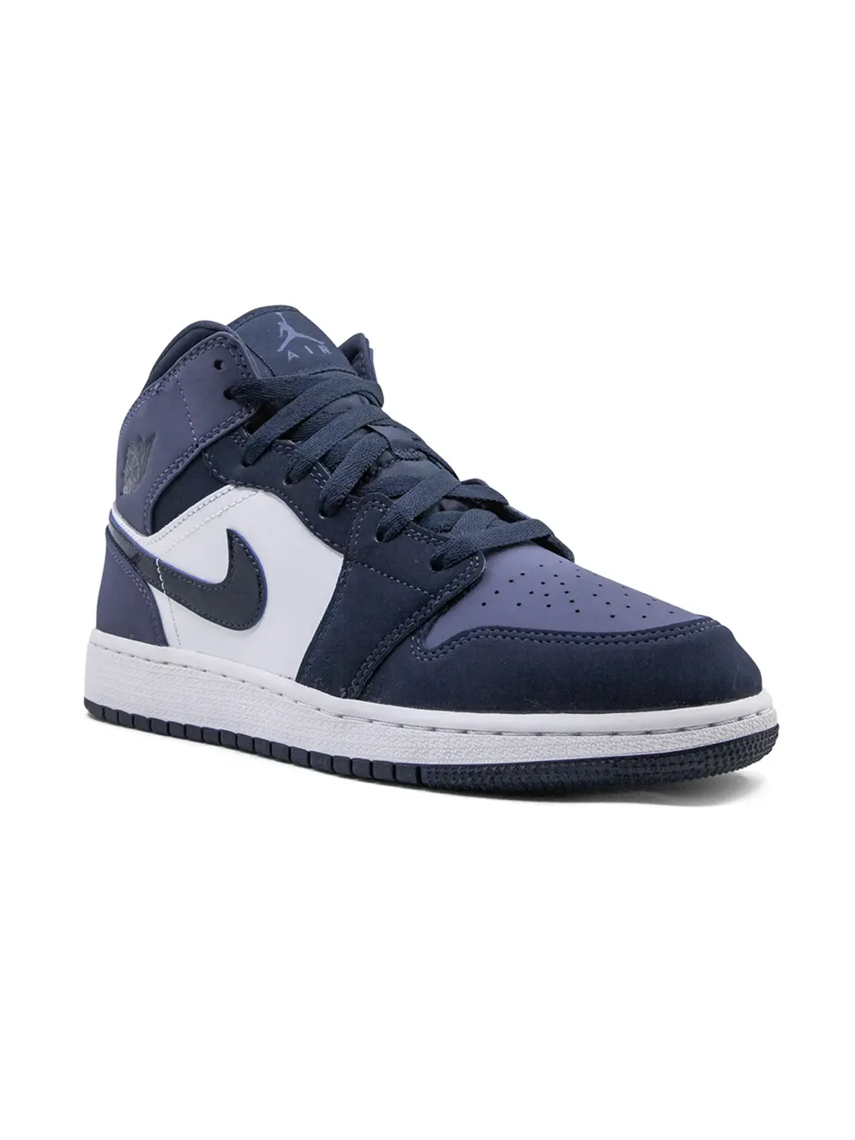 Jordan Kids エアジョーダン1 ミッド サンドドパープル スニーカー - 画像1