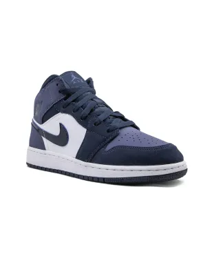 Jordan Kids エアジョーダン1 ミッド サンドドパープル スニーカー - サムネイル1