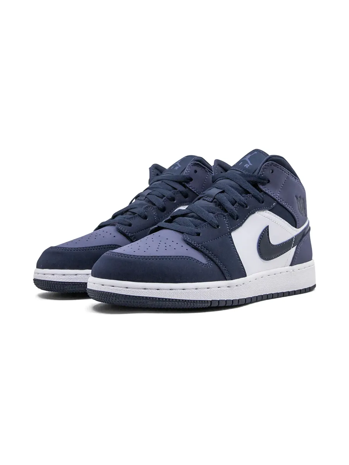 Jordan Kids エアジョーダン1 ミッド サンドドパープル スニーカー - 画像2