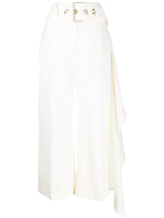 JW Anderson JW Anderson ベルト付きクロップドパンツ - ホワイトの商品画像