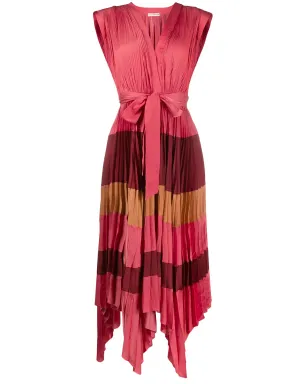 Ulla Johnson ピンクのプリーツストライプドレス - サムネイル1