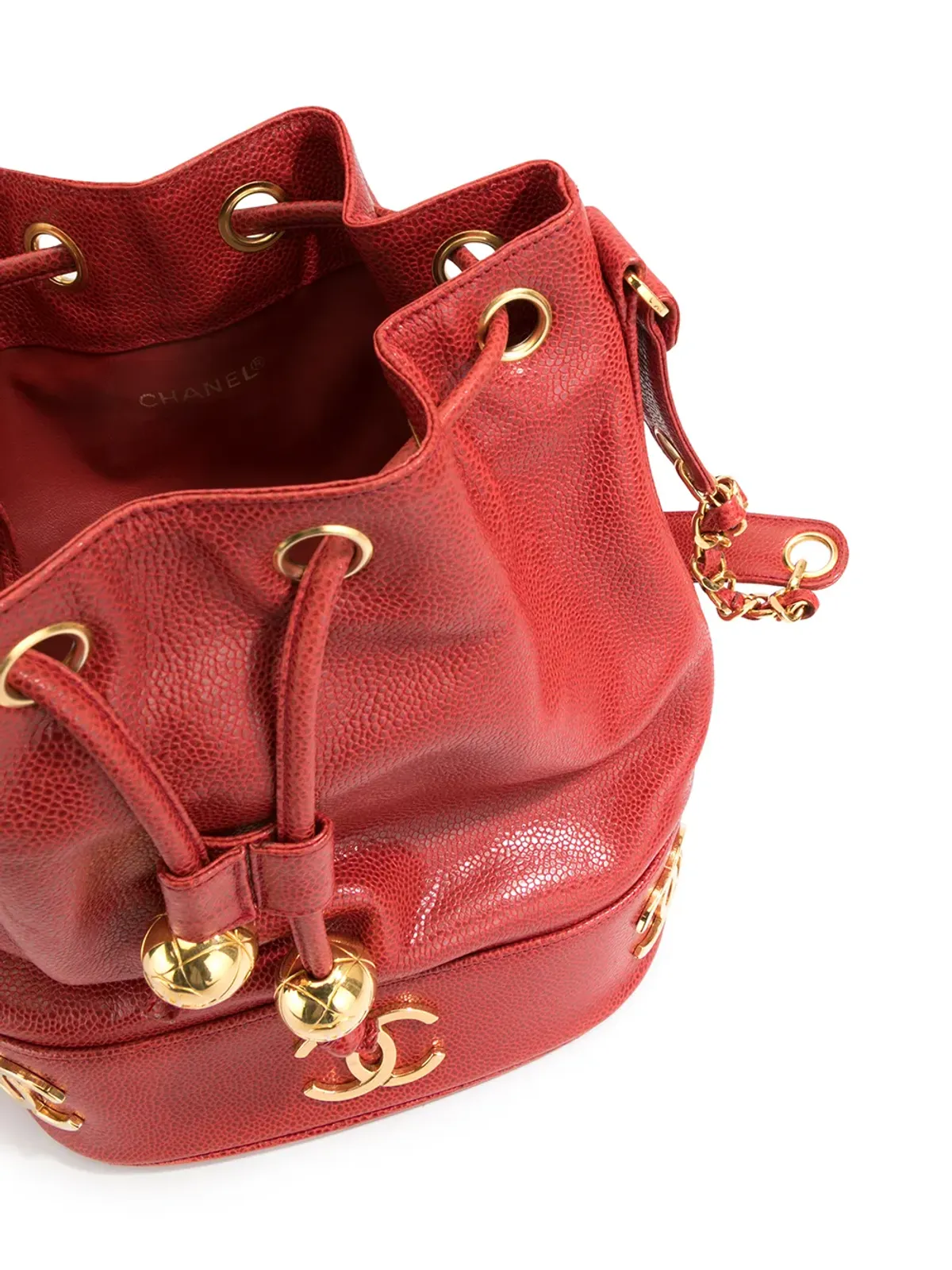 CHANEL ビンテージ 1994-1999 トリプルCC ショルダーバッグ - レッド - 画像5