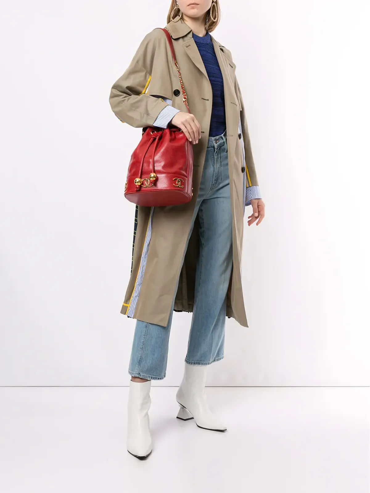 CHANEL ビンテージ 1994-1999 トリプルCC ショルダーバッグ - レッド - 画像2