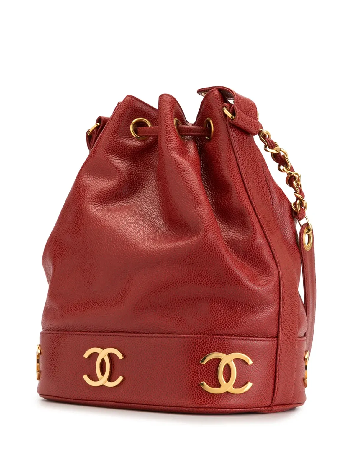 CHANEL ビンテージ 1994-1999 トリプルCC ショルダーバッグ - レッド - 画像3