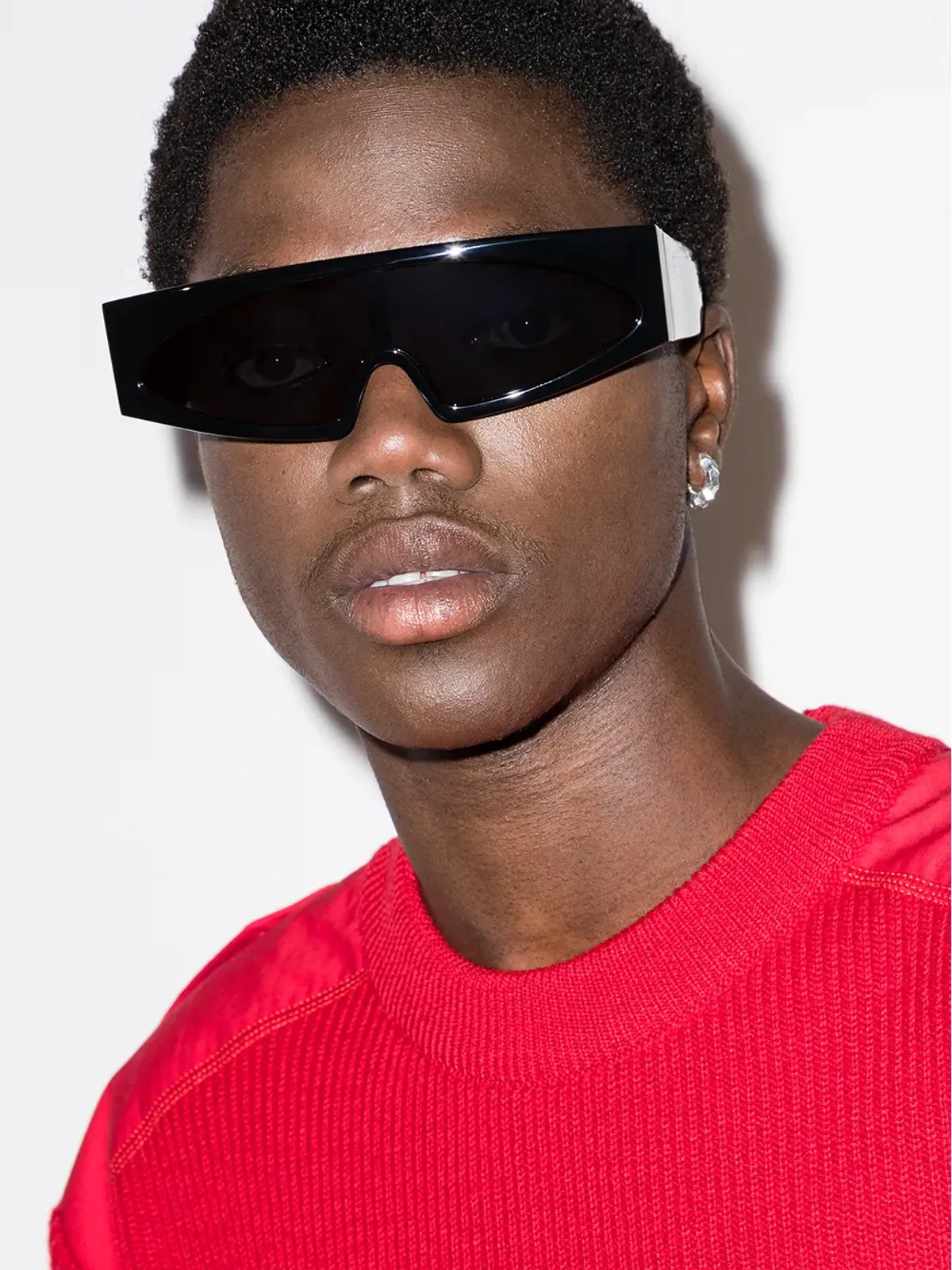 Rick Owens テクアトル レクタンギュラーフレーム サングラス - 画像2