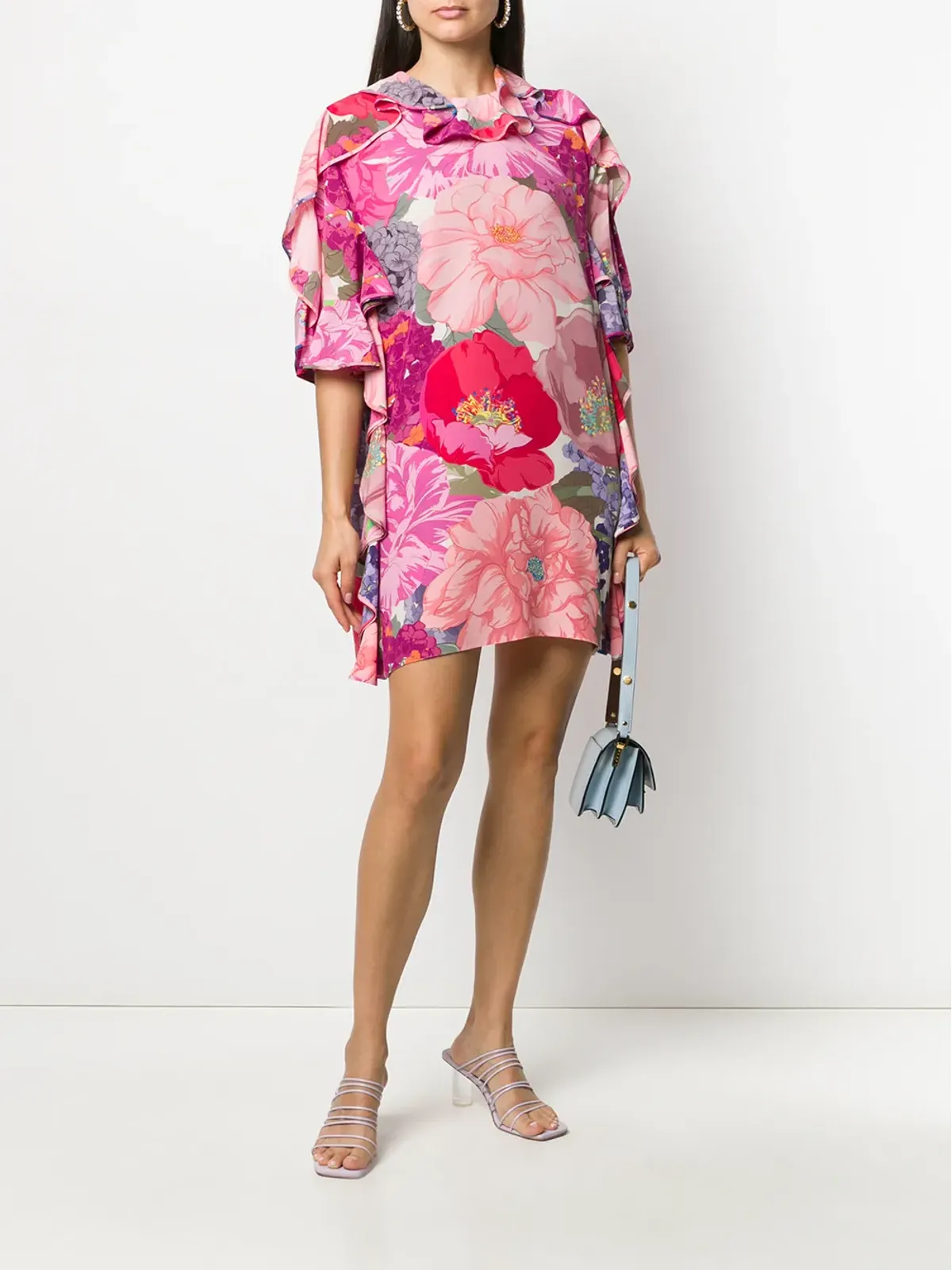 Valentino Garavani 花柄プリントのフリルドレス - 画像2